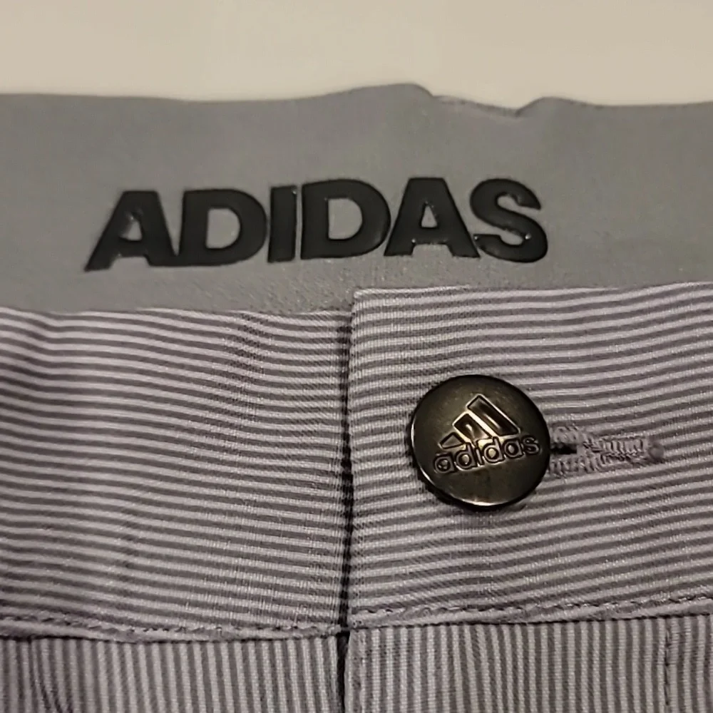 Adidas Mens Climalite Golf Pants Gray Stripe 42 / 32